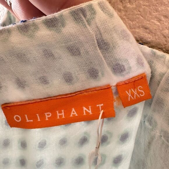 Tuckernuck Oliphant Strappy Maxi Dress Astrid Size XXS White Blue Embroidered - Picture 12 of 16